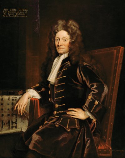 Ritratto di Sir Christopher Wren (1632-1723) 1711 da Godfrey Kneller